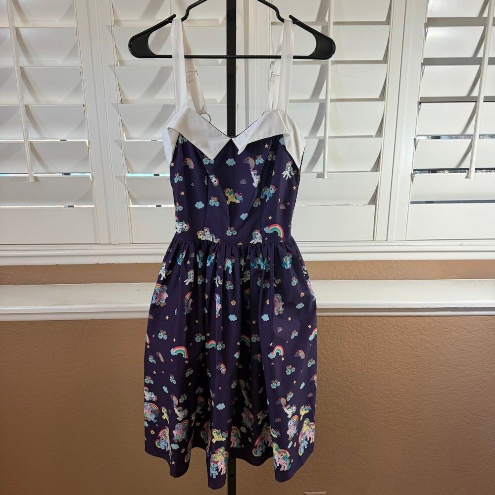 Unique Vintage x My Little Pony Purple Dress Sz M Retro Pinup Rockabilly Kidcore